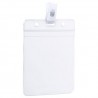 Busta Portabadge In Pvc Con Clip Mod. Adimensione Busta 12,2x8,5cm