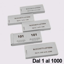 Biglietti Lotteria 1- 1000 Bianco