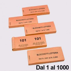 Biglietti Lotteria 1- 1000 Arancio
