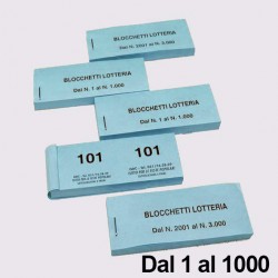 Biglietti Lotteria 1- 1000 Blu