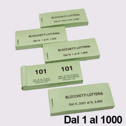 Biglietti Lotteria 1- 1000 Verde