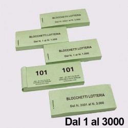 Biglietti Lotteria 1- 3000 Verde