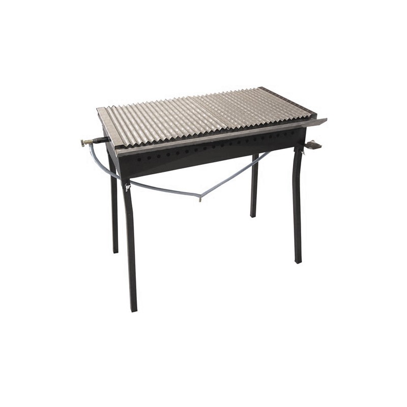 Grill Gas Inox 120x70 Valvolata Ondulata