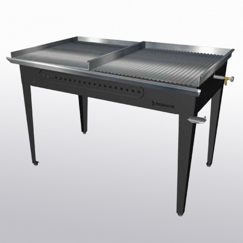 Grill Gas Inox 120x70 Liscia/ondulata