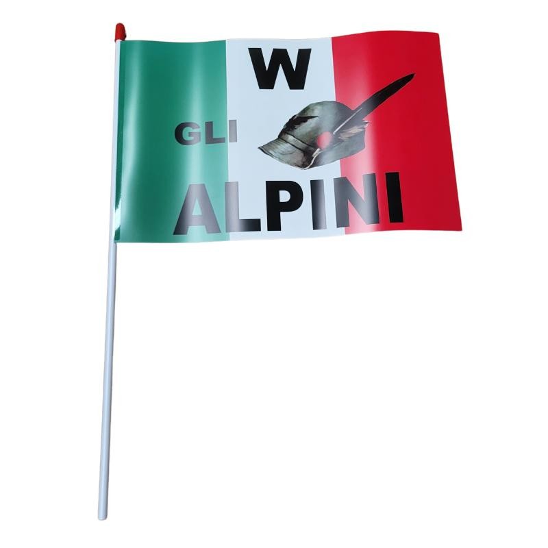 Bandierina Con Asta Alpini 20 x 30