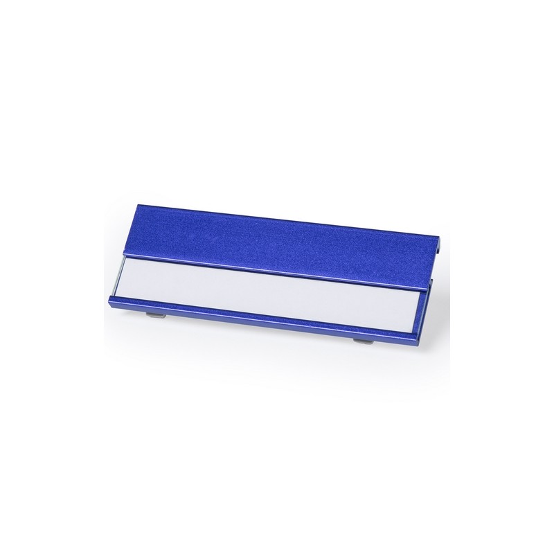 Badge Clip Portanome In Alluminio7x2,5cm Colore Blu