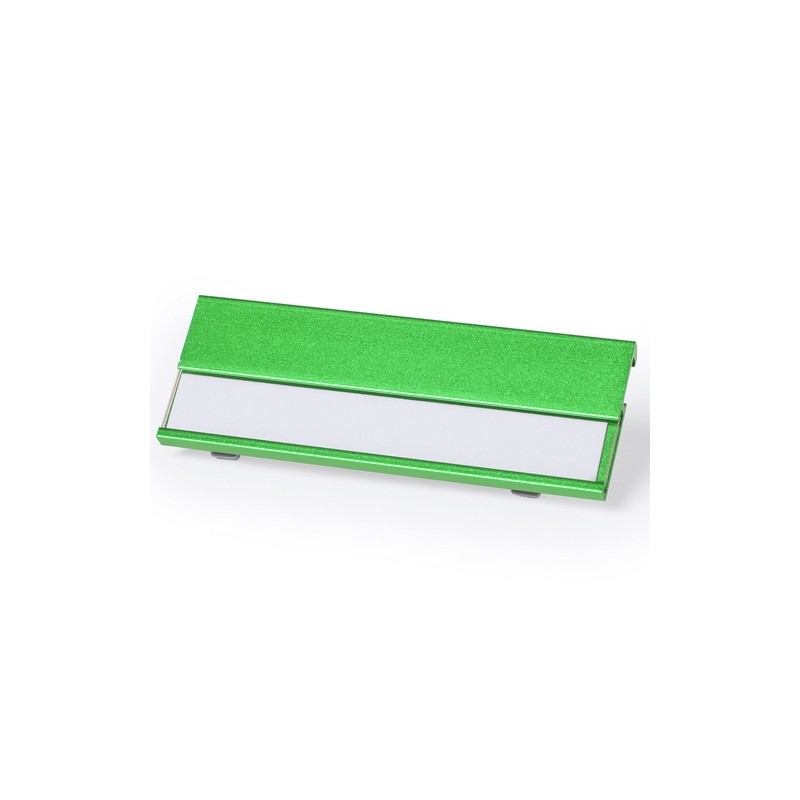 Badge Clip Portanome In Alluminio7x2,5cm Colore Verde