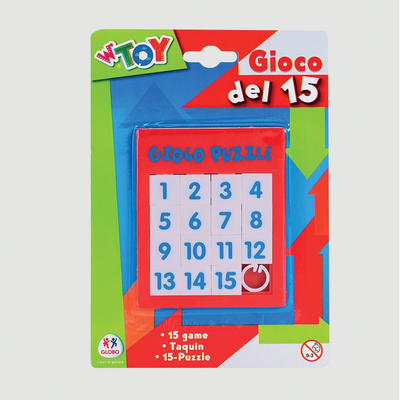 Gioco Del 15 8,6x10,5cm 2colori - 37887