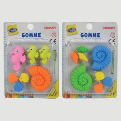Gomme Soggetti Marini 2 Ass. In Blister