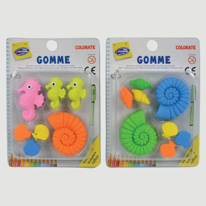 Gomme Soggetti Marini 2 Ass. In Blister