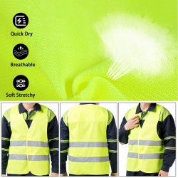 GILET ALTA VISIBILITA CATARIFRANGENTE GIALLO o ARANCIO TAGLIA UNICA ADULTO EN 471