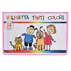 VALIGETTA COLORI CERA+ACQ. 24PZ - ASSORTIMENTO COLORI VALIGETTA 18X12