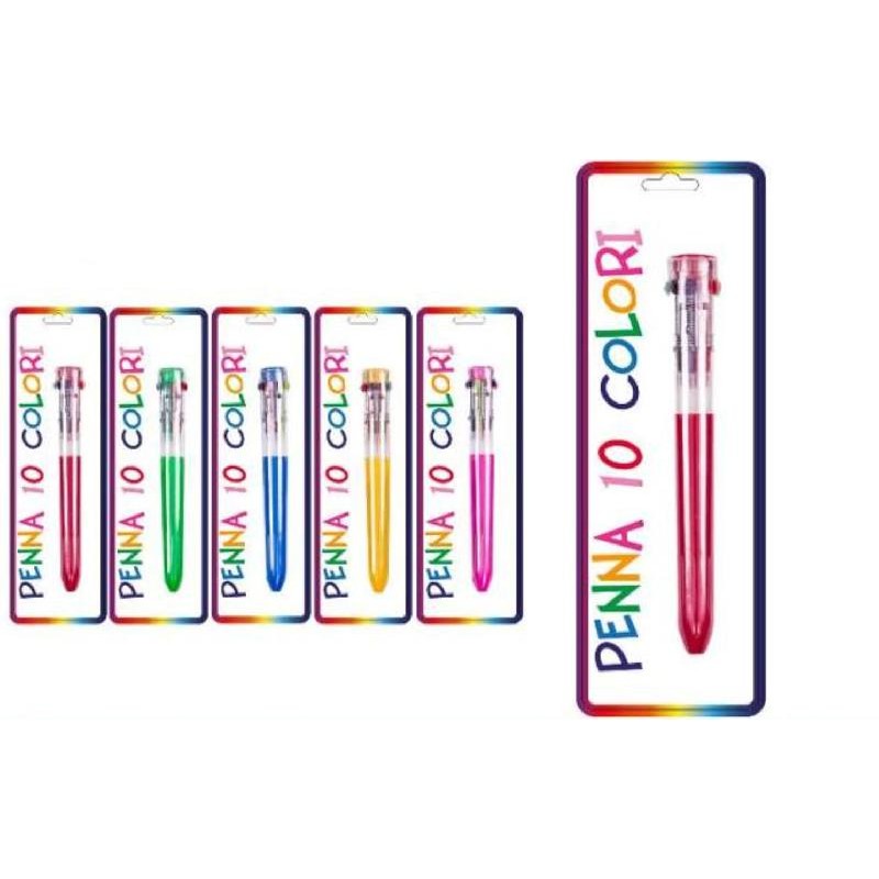 Penna a Sfera 10 colori, modelli assortiti