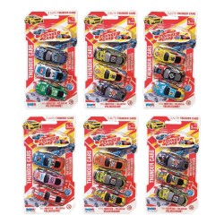 Set 3 Auto Die Cast Retrocarica, modelli assortiti - 11763