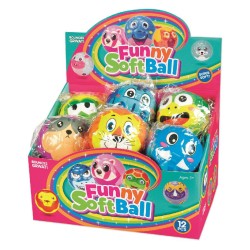 Pallina Funny Soft Ball 10 cm Cartoon, modelli assortiti - 11550