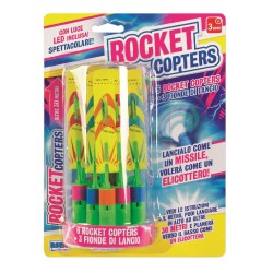 SET 6 ELICOTTERI CON LED + 3 FIONDE LANCIO