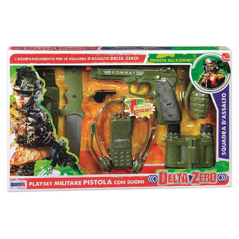 PLAYSET MILITARE PISTOLA ED ACCESSORI DELTA