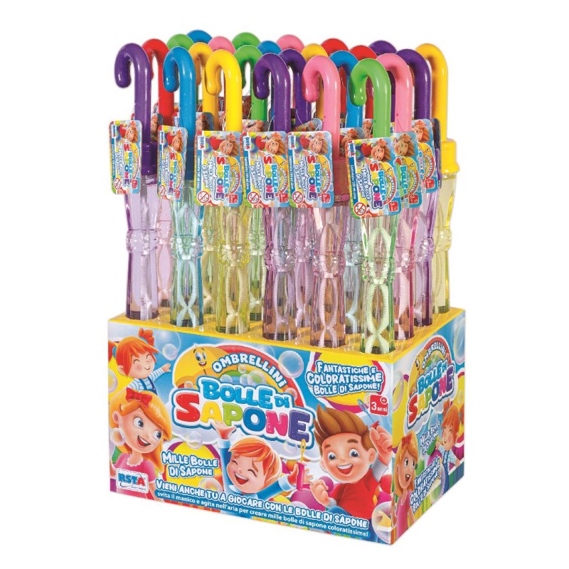 Ombrellino Bolle di Sapone 110 ml, 6 colori assortiti - 11789 Ombrellino Bolle di Sapone 110 ml, 6 colori assortiti - 11789