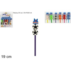 Matita con Tre Gomme Sport, modelli assortiti, 1 pezzo