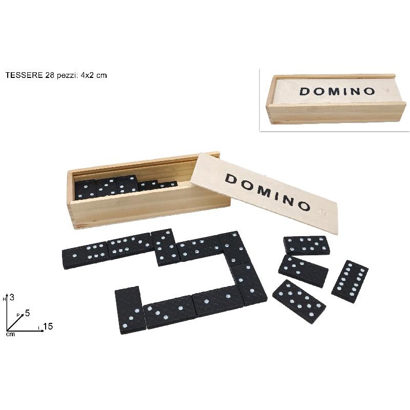 Gioco Domino In Scatola Legno