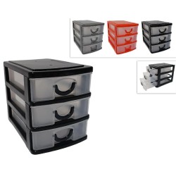 Mini Cassettiera Fai Da Te 3 Piani, 3 colori assortiti
