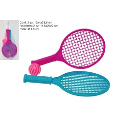 Mini Racchette Set 2 pz Con Pallina colori assortiti