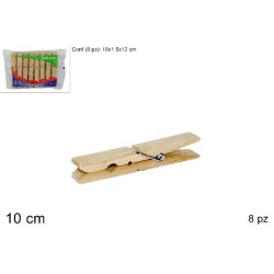Mollette Legno Super, confezione da 8 pezzi