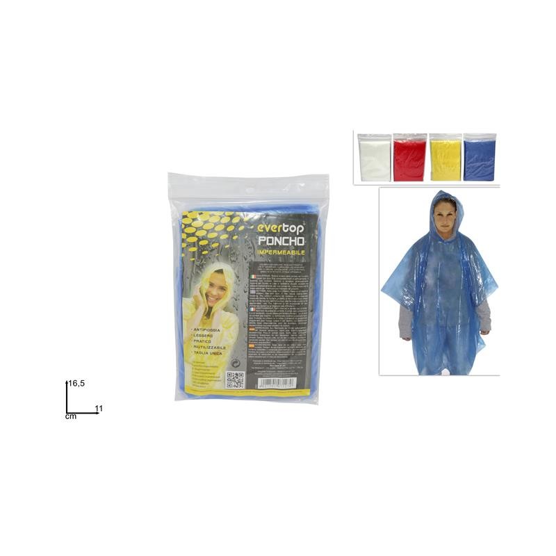 Poncho Impermeabile, colori assortiti