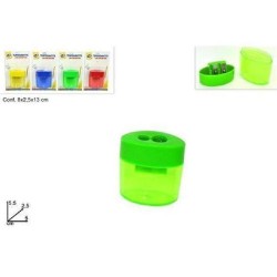 Due Esse - Temperamatite C/contenitore 4 colori assortiti - 2S184530