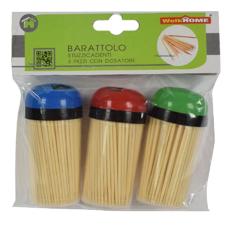 Barattolo Stuzzicadenti 3 pezzi
