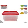 Contenitore Plastica Quadro 1100 ml, colori assortiti