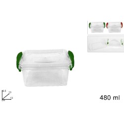 Contenitore Rettangolare 480 ml, colori assortiti