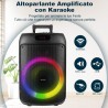 SPEAKER WIRELLESS 50w CON MICROFONO KARAOKE PARTY