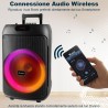 SPEAKER WIRELLESS 50w CON MICROFONO KARAOKE PARTY