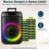 SPEAKER WIRELLESS 50w CON MICROFONO KARAOKE PARTY