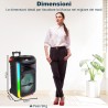 SPEAKER WIRELESS 100w CON MICROFONO, KARAOKE E PARTY