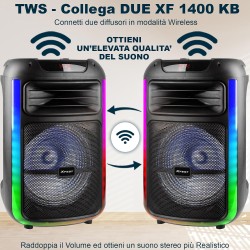 SPEAKER WIRELESS 100w CON MICROFONO, KARAOKE E PARTY