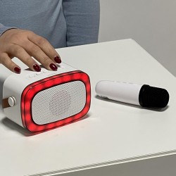 MINI PARTY SPEAKER WI-FI 10w KARAOKE CON MICROFONO SENZA FILI