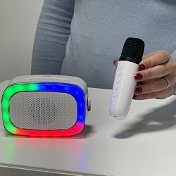 MINI PARTY SPEAKER WI-FI 10w KARAOKE CON MICROFONO SENZA FILI