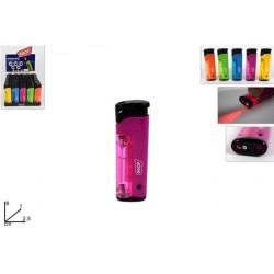 Accendino PROF Electron con luce LED, colori assortiti, 1 pezzo
