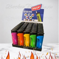 Accendino PROF Electron con luce LED, colori assortiti, 1 pezzo