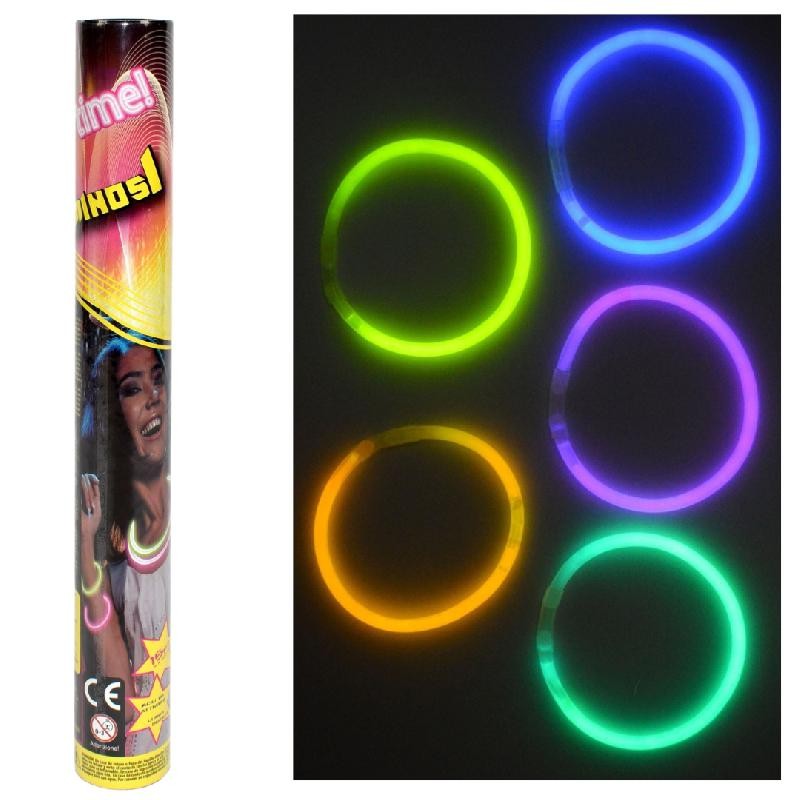 Braccialetti Luminosi In Box 15 pz, 5 Colori