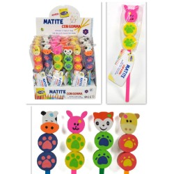 Matita con Gomma Animali
