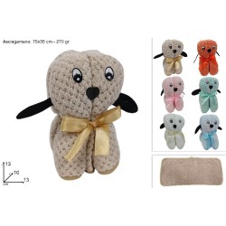 Asciugamano 75x35 cm 270 gr. Forma Cane, modelli assortiti, 1 pezzo