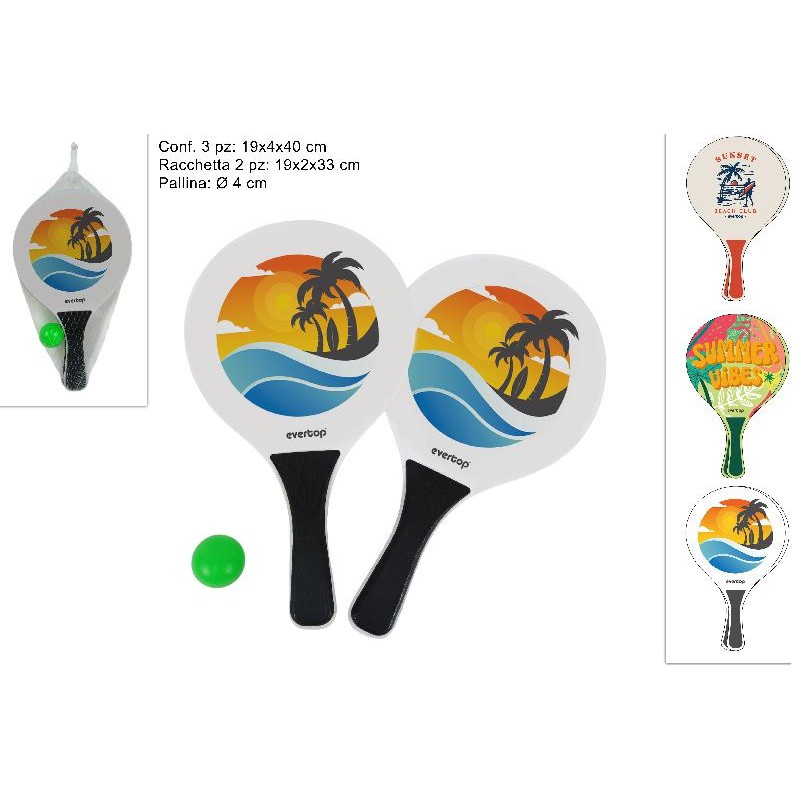 Racchette Mare con Pallina, modelli assortiti