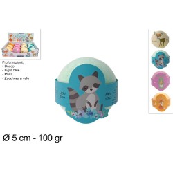 Bomba da Bagno 100 gr con Decoro Animali, modelli assortiti, 1 pezzo