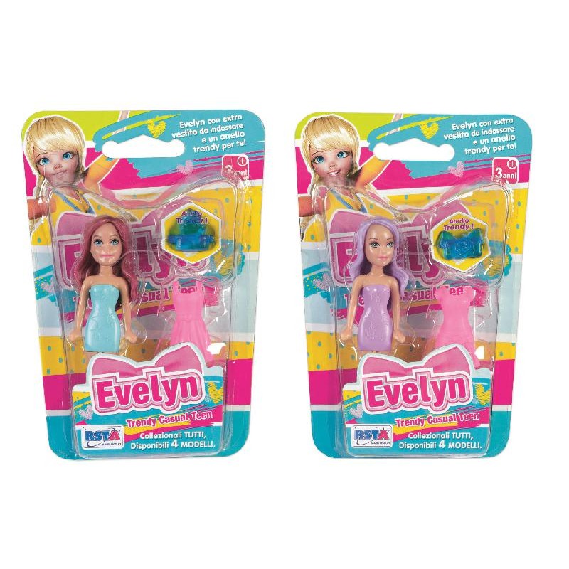 Bambolina Mini Evelyn, colori assortiti - 3682