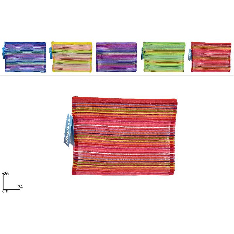 Bustina Colorata con Cerniera, colori assortiti, 1 pezzo