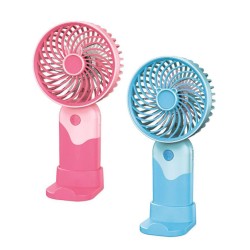 Mini ventilatore a batteria 3 velocità, colori assortiti, 1 pezzo