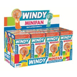 Mini ventilatore a batteria 3 velocità, colori assortiti, 1 pezzo